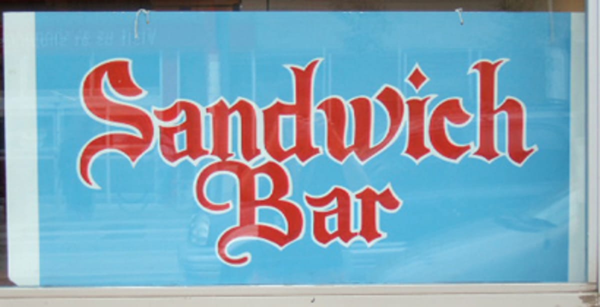Hand Painted Sandwich Bar Signage